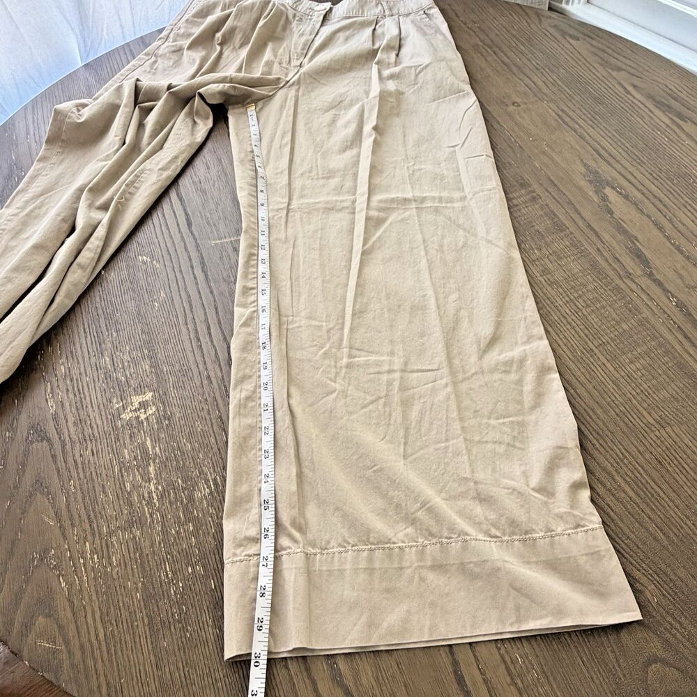 Loft Wide Leg Pants Size 10 High Rise Pleated Front Khaki Neutral Career Office - Picture 6 of 8